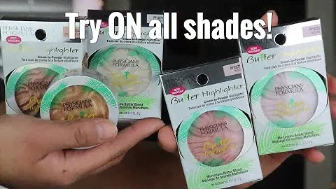 Physician’s formula butter highlighter try on all shades