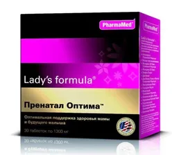 PharmaMed Lady's formula Пренатал Оптима, 30 таб